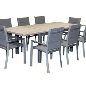 Allure Alum 9pce Ext Dining Setting - Outdoor Furniture Superstore